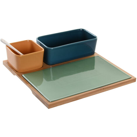 DKD Home Decor Ensemble à apéritif multicolore 5 pièces