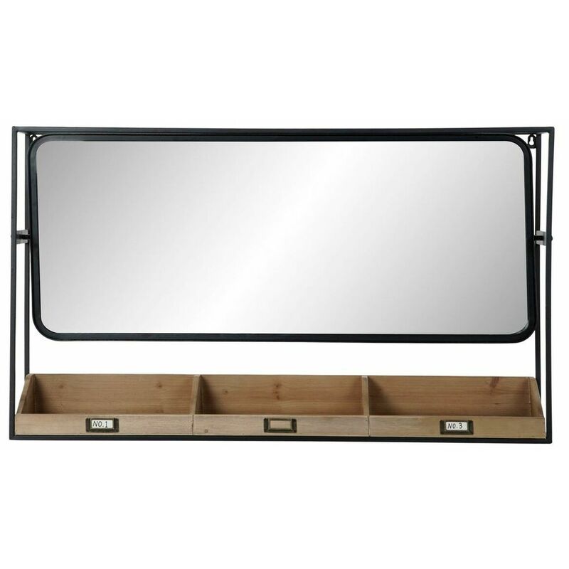 

DKD Home Decor Espejo con Soporte DKD Home Decor Negro Madera Metal (100 x 20 x 60 cm)