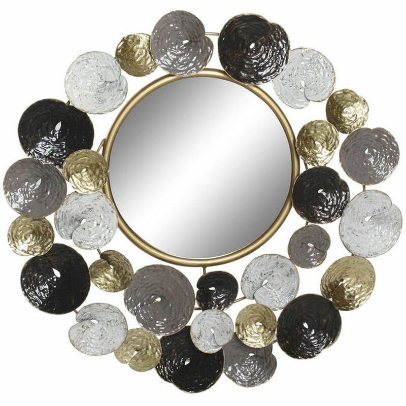

Espejo de pared Negro Metal Dorado (67.3 x 6.5 x 67.3 cm) - Dkd Home Decor