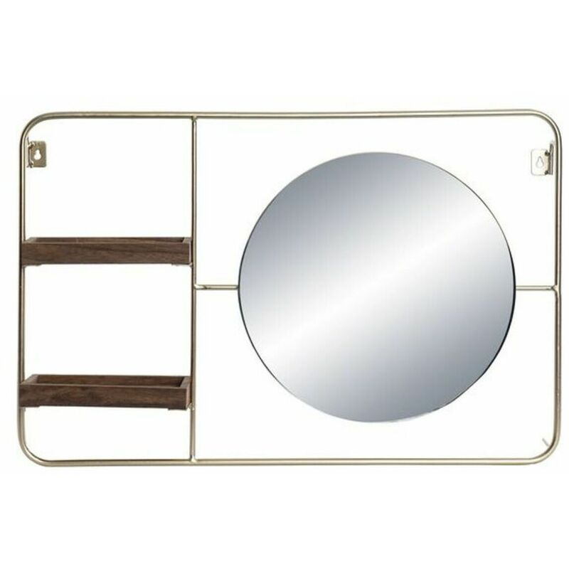 

Estante Chic Black Espejo Redondo (60 x 8 x 40 cm) - Dkd Home Decor