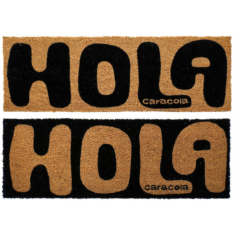 

Felpudo DKD Home Decor Hola Caracola PVC Fibra (2 pcs) (75 x 25 x 1.5 cm)