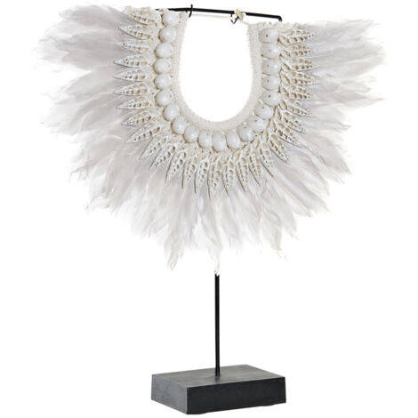 DKD Home Decor Fer Plume Coquillages Figurine Décorative