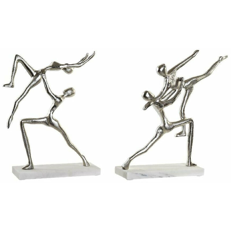 

Figura Decorativa DKD Home Decor Aluminio Mármol (2 pcs) (43 x 10 x 37 cm)