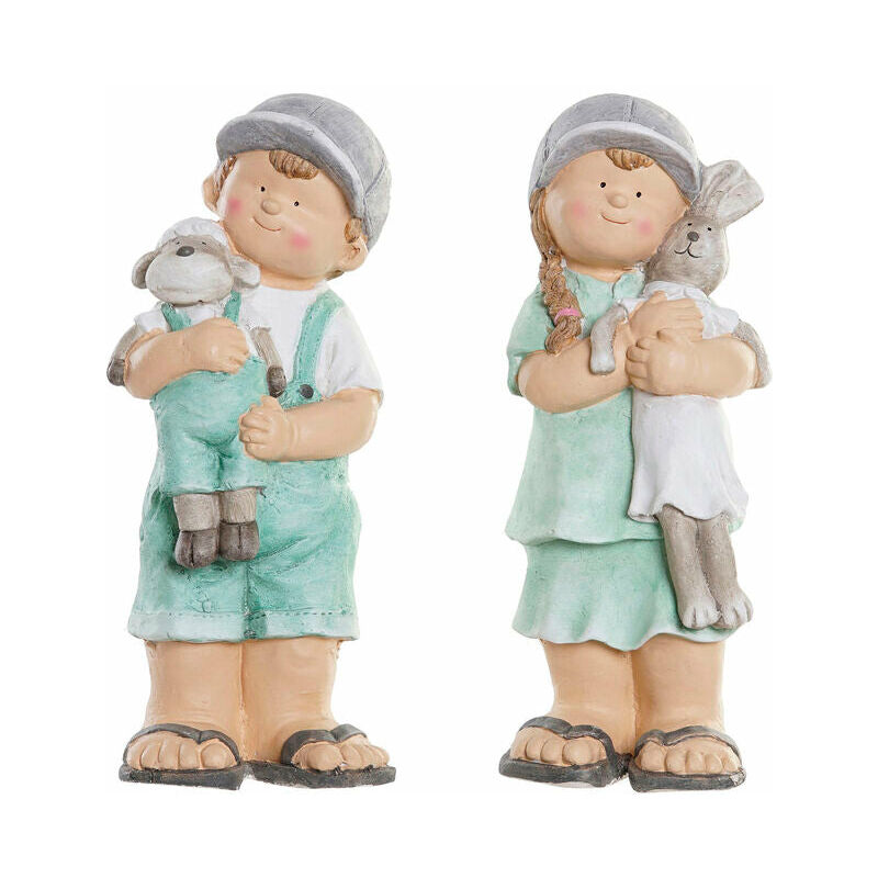 

Figura Decorativa DKD Home Decor Fibra de Vidrio Niños (2 pcs) (20 x 18 x 48 cm)