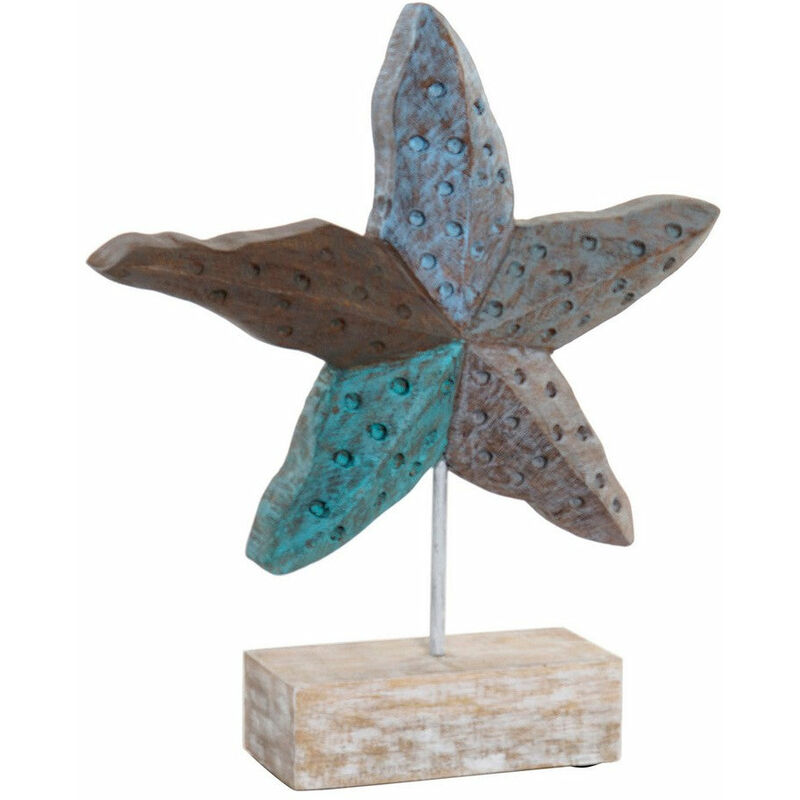 

Figura Decorativa DKD Home Decor Metal Estrella Madera de mango (33 x 7.5 x 38.5 cm)