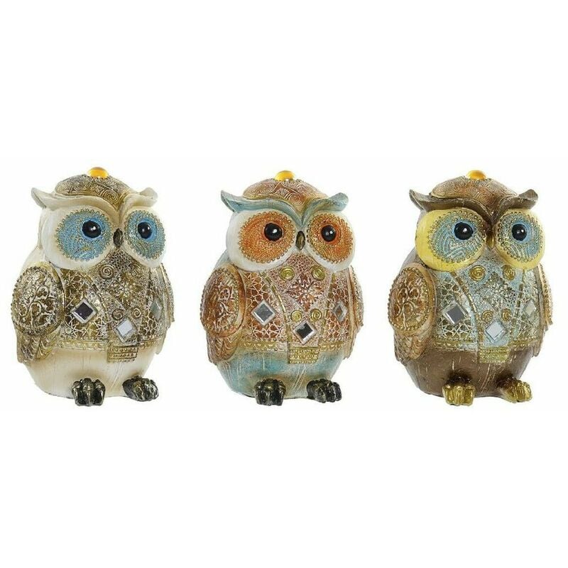 

DKD Home Decor Figura Decorativa DKD Home Decor Resina Búho (3 pcs) (9 x 7 x 11.5 cm)