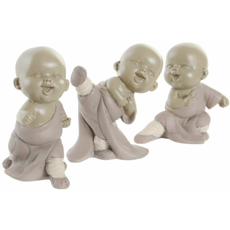 

Figura Decorativa Dkd Home Decor Resina Monje (3 Pcs) (6.5 X 5.5 X 9 Cm)