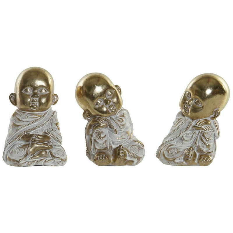 

Figura Decorativa Resina Monje (3 pcs) (7 x 6 x 10 cm) - Dkd Home Decor