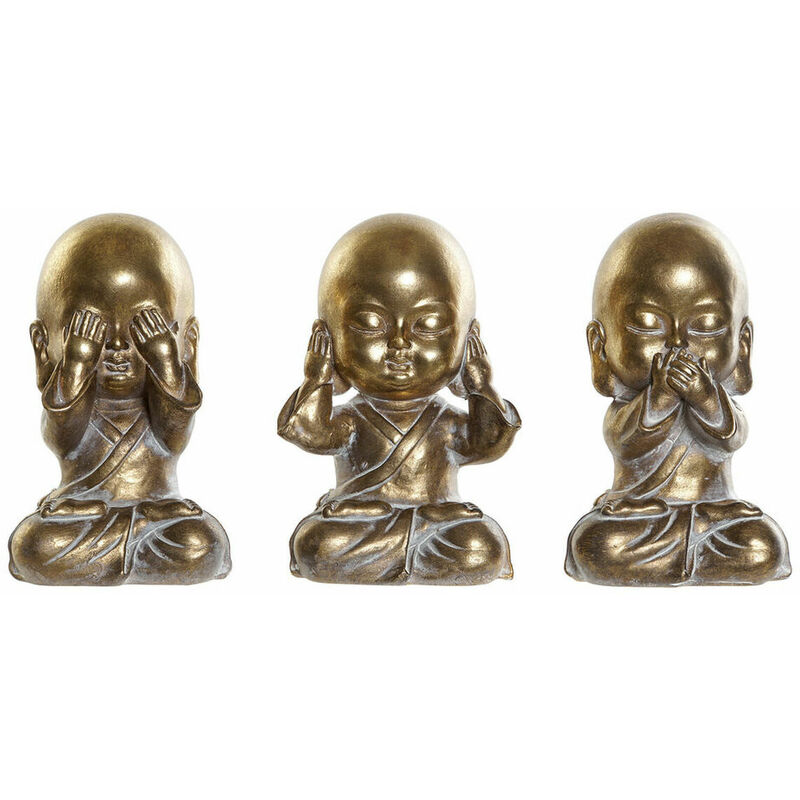 

Figura Decorativa DKD Home Decor Resina Oriental Monje (3 pcs)