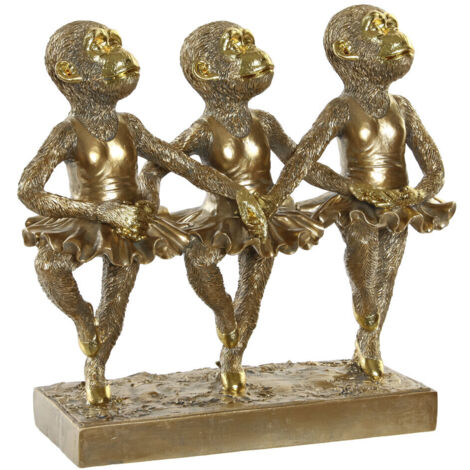 DKD Home Decor Figurine Décorative Dorée en Résine 32.5cm