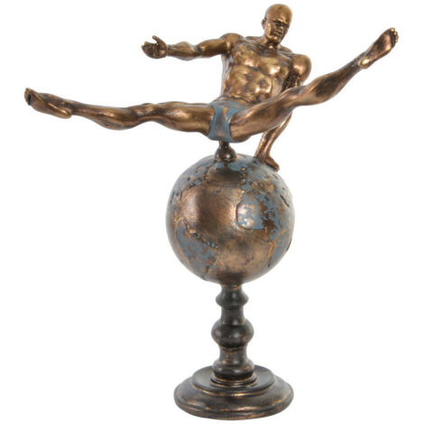 DKD Home Decor Figurine Gymnaste Dorée Moderne 29x16x33 cm