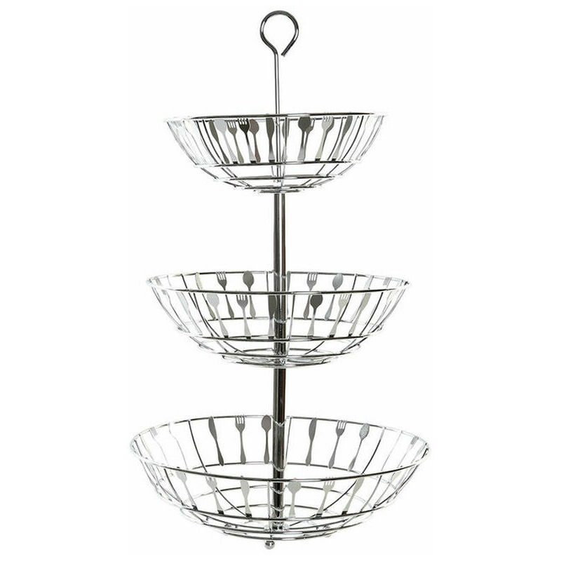 

Frutero Dkd Home Decor Plata Metal Cubiertos (32 X 28 X 56 Cm)