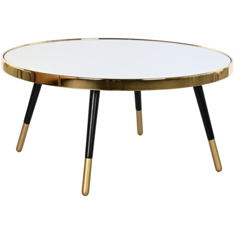 DKD Home Decor Glamour Table Basse Doré 82,5x82,5x40 cm