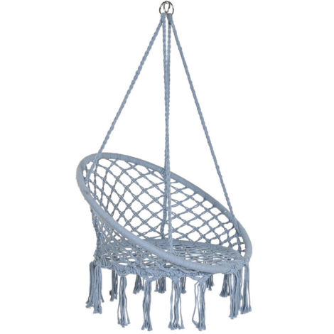 DKD Home Decor Hamac Acier Bleu ciel 80 x 63 cm