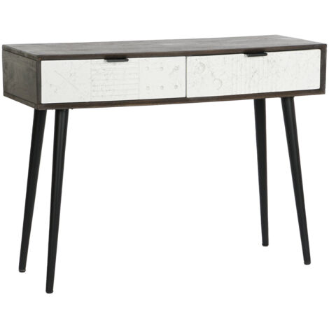 DKD Home Decor Ingresso Console métal et bois 105x35x77 cm