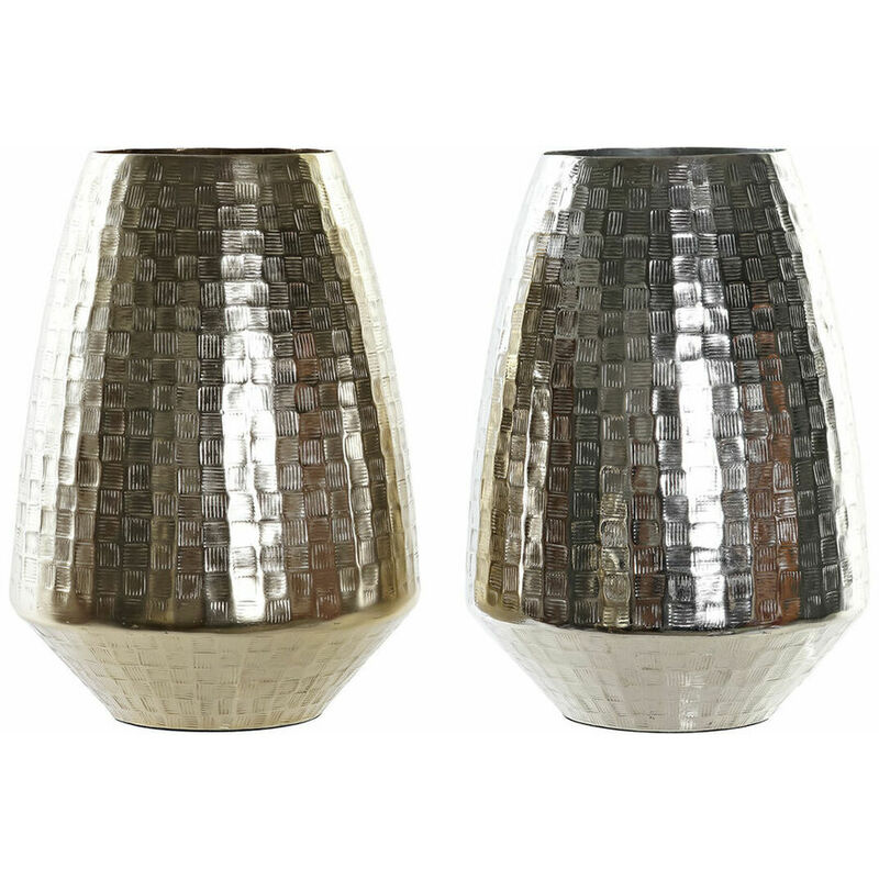 

Jarrón Aluminio Moderno Plateado (2 pcs) (24 x 24 x 31 cm) - Dkd Home Decor