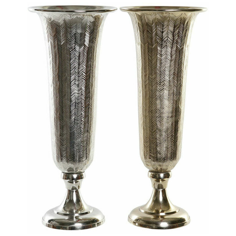 

Jarrón Dkd Home Decor Aluminio Plateado (2 Pcs) (20 X 20 X 50 Cm)