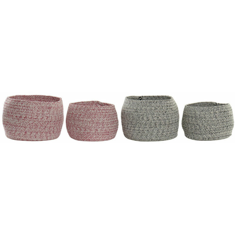 

DKD Home Decor Juego de Cestas DKD Home Decor Algodón (2 pcs)