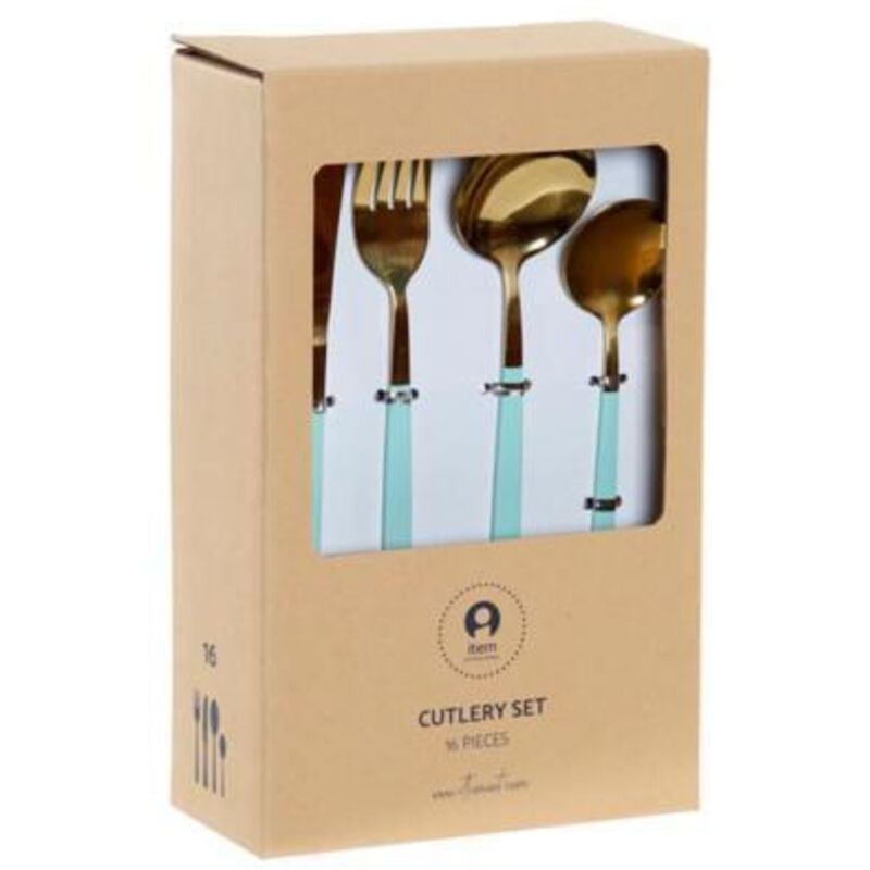 

DKD Home Decor Juego de Cubiertos DKD Home Decor Acero Inoxidable Acabado en brillo (16 pcs)