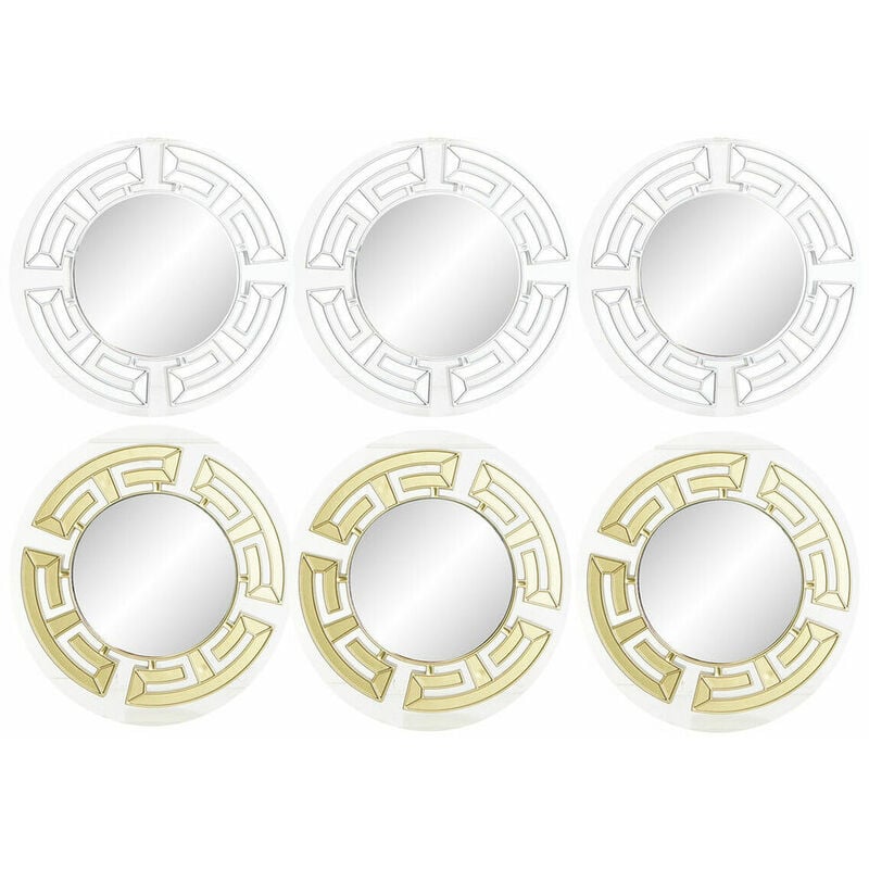 

Juego de Espejos Dorado Plata Polipropileno (25 x 1.5 x 25 cm) (2 pcs) - Dkd Home Decor