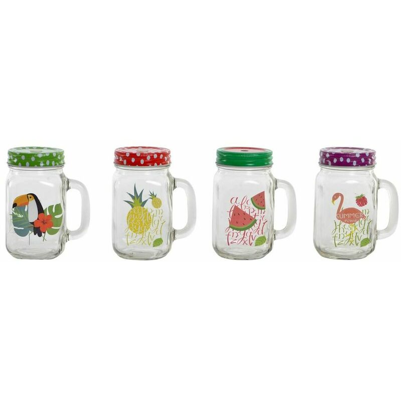 

Juego De Jarras Dkd Home Decor Transparente Cristal (500 Ml) (4 Pcs) (10.5 X 7.