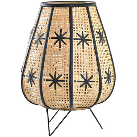 DKD Home Decor Lampe de bureau noir marron 37x37x47 cm