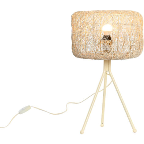 DKD Home Decor Lampe de table métal blanc 33x33x50 cm