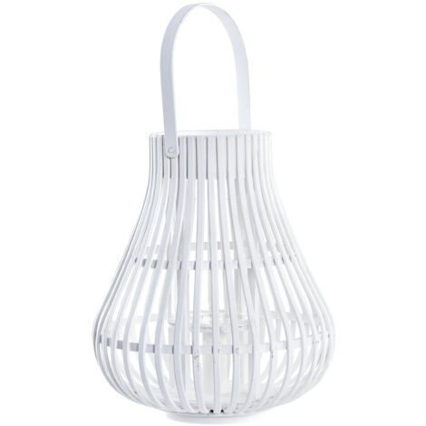 DKD Home Decor Lanterne Blanc Multicolore 29x29x34 cm