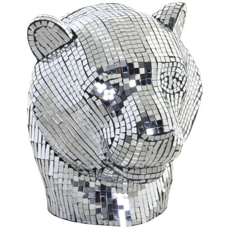 DKD Home Decor Léopard Argenté Figurine Décorative
