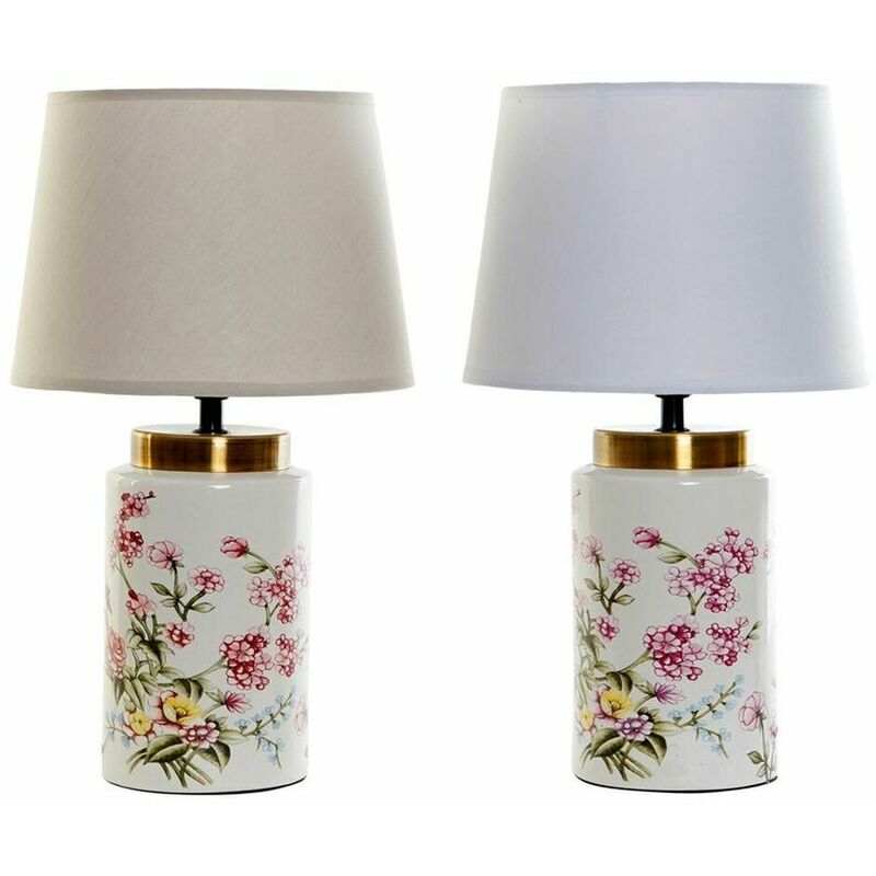 

Lámpara de mesa Blanco Beige Lino Gres 220 V 40 W (2 pcs) (25 x 25 x 42 cm) - Dkd Home Decor