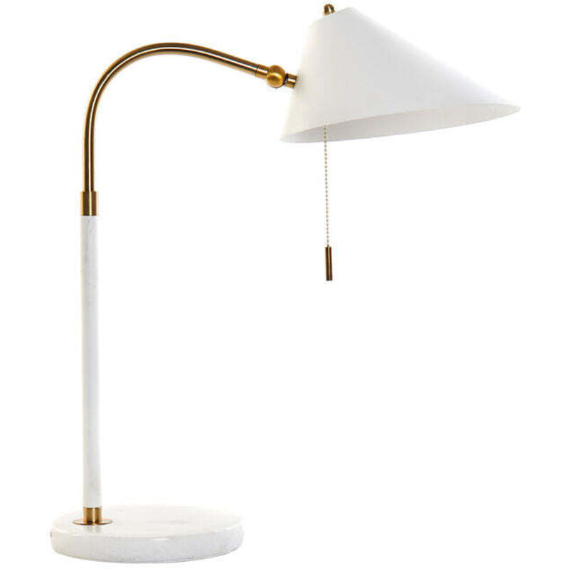 

Lámpara de Mesa DKD Home Decor Blanco Metal Mármol Dorado 250 V 40 W (22 x 43 x 53 cm)