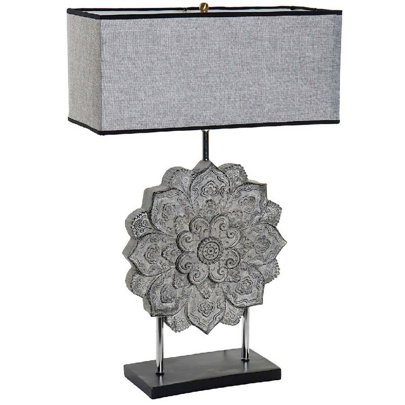 

Lámpara de Mesa Gris Lino Metal Resina (50.5 x 22 x 79 cm) - Dkd Home Decor