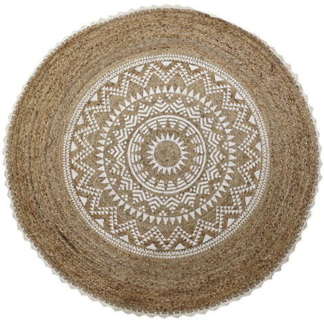 DKD Home Decor Mandala Tapis Marron 200x200 cm