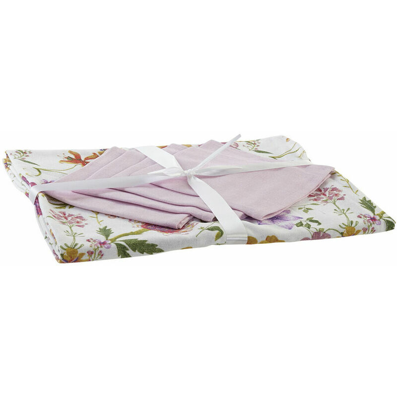

Mantel y servilletas Algodón (150 x 150 x 0.5 cm) (36 x 35 x 0,5 cm) - Dkd Home Decor