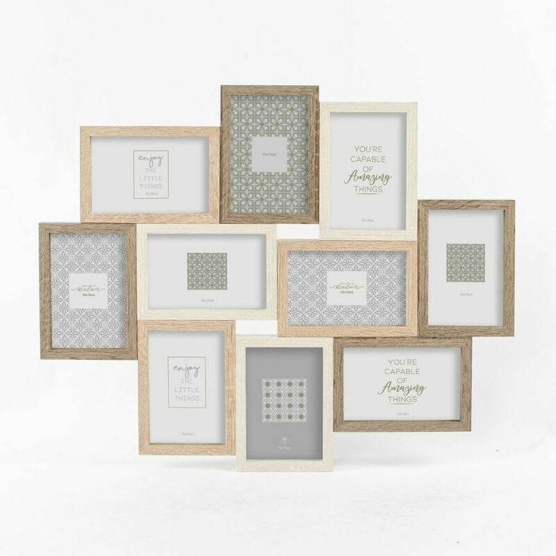 

Marco de Fotos Multicolor Madera Boho (30 x 2 x 30 cm) - Dkd Home Decor