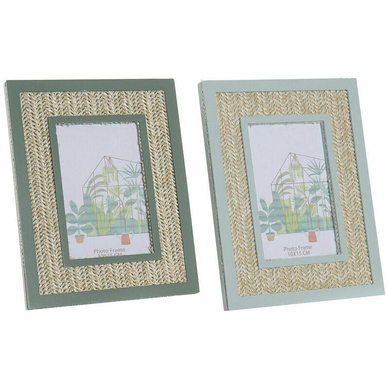 

Marco De Fotos Dkd Home Decor Polipropileno Tropical Madera Mdf (2 Pcs) (18 X 1