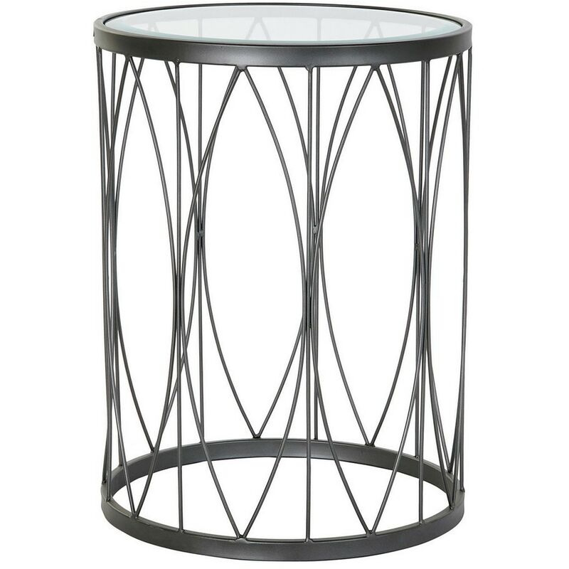 

Mesa auxiliar Negro Cristal Hierro (45 x 45 x 60 cm) - Dkd Home Decor