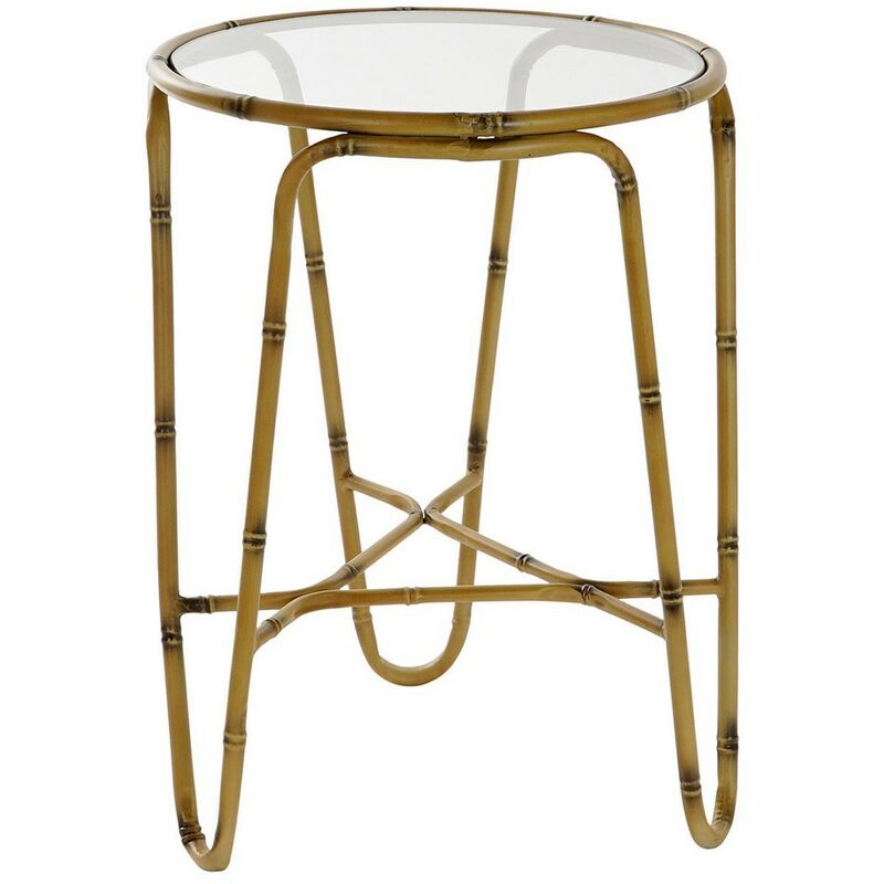 

Mesa auxiliar Marrón Metal Cristal (43 x 43 x 60 cm) - Dkd Home Decor