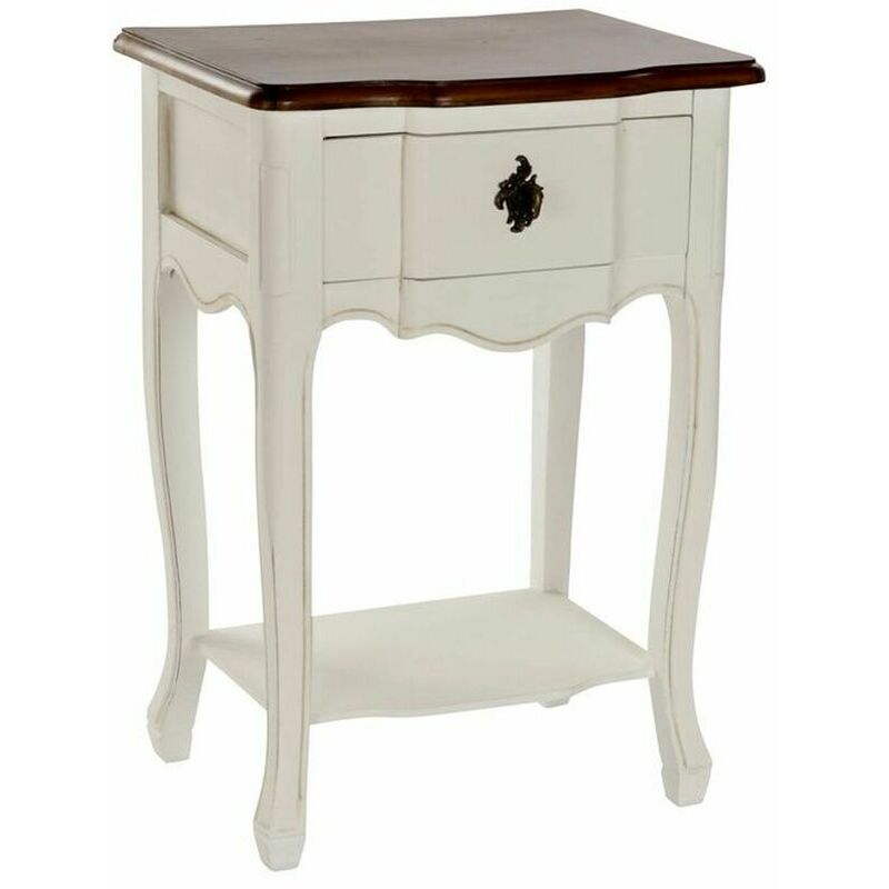 

DKD Home Decor Mesita Auxiliar DKD Home Decor Blanco Marrón (47.5 x 36 x 68 cm)