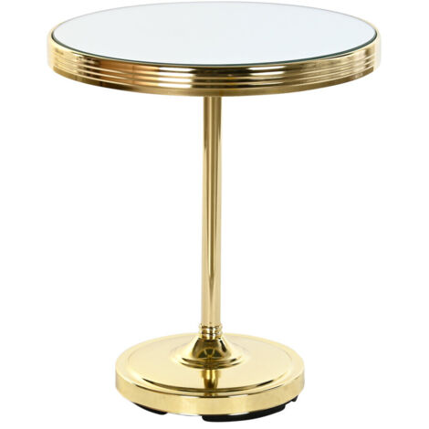 DKD Home Decor Miroir Doré Laiton Table d'Appoint 42x42x49 cm