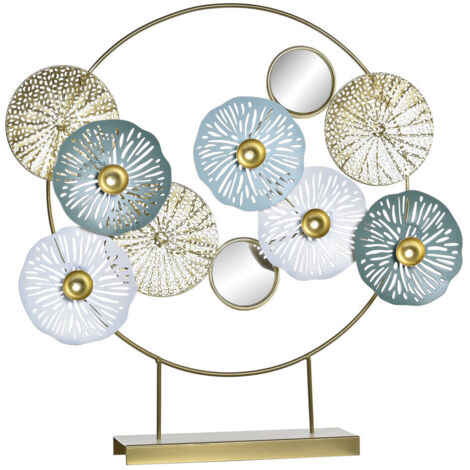 DKD Home Decor Miroir Doré Métal Figurine Décorative