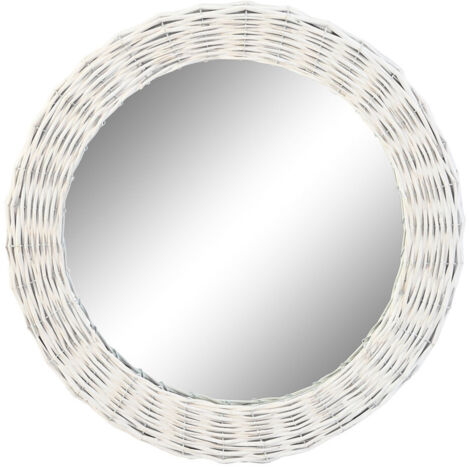 DKD Home Decor Miroir mural blanc 63 cm design Cottage
