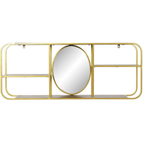 DKD Home Decor Miroir Mural Doré et Marron 100x18x40 cm