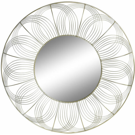dkd-home-decor Miroir mural Métal doré 60x60 cm