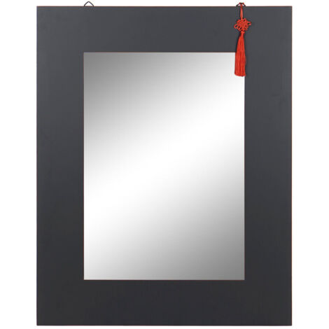 DKD Home Decor Miroir Mural Oriental Noir 70x90 cm