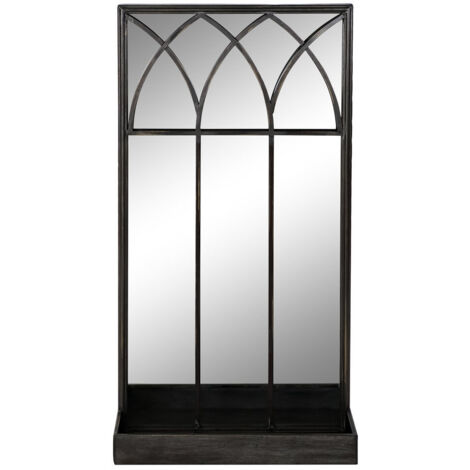 DKD Home Decor Miroir Noir Métal 40x12x80 cm