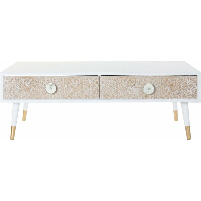 

Zanvic - Mueble de TV DKD Home Decor Blanco Abeto Marrón claro (120 x 65 x 42 cm)