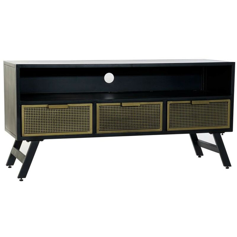 

Mueble de TV Negro Metal Dorado (125 x 41 x 62 cm) - Dkd Home Decor