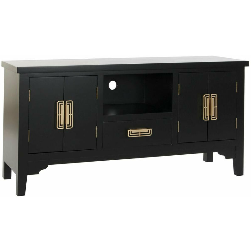 

Mueble de TV DKD Home Decor Negro Metal Madera MDF (120 x 31 x 56 cm)