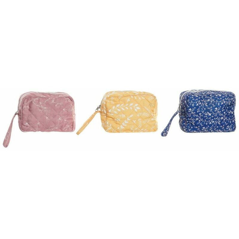 

Neceser Amarillo Rosa Algodón Azul marino Boho (3 pcs) (24 x 9 x 18 cm) - Dkd Home Decor